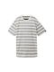 Tom Tailor Denim Lässiges T-Shirt mit Streifen - schwarz/orange/grau (34982)