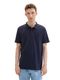 Tom Tailor Denim Poloshirt with structure - blue (10668)