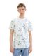 Tom Tailor Denim T-shirt imprimé - blanc/bleu (35494)