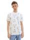 Tom Tailor Denim T-Shirt mit Allover-Print - weiß/blau (35494)