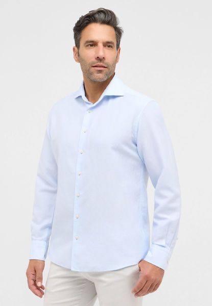 Eterna Modern fit: linen shirt - blue (10)