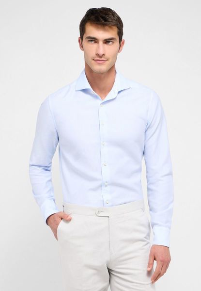 Eterna Slim Fit: shirt - blue (10)