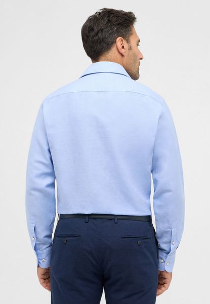 Eterna Modern Fit : chemise en lin - bleu (14)