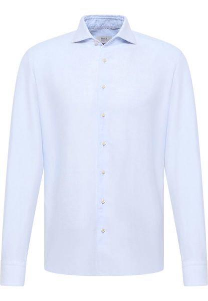 Eterna Modern Fit : chemise en lin - bleu (10)