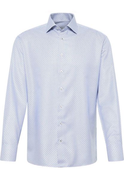 Eterna Comfort Fit: chemise en sergé - bleu (12)
