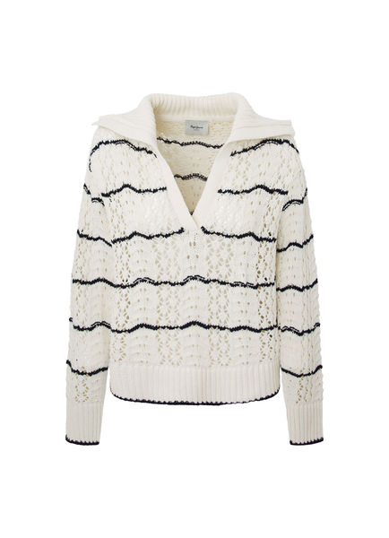 Pepe Jeans London Knitted sweater - Gemma - white/blue (808)