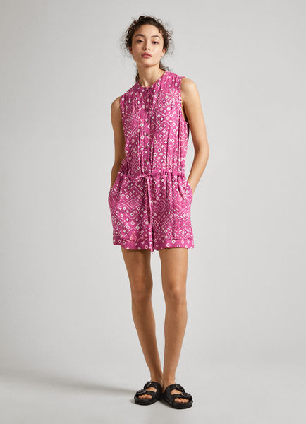 Pepe Jeans London Geometric-pattern jumpsuit - pink (363)