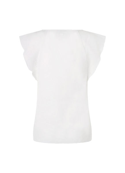 Pepe Jeans London T-shirt with ruffles - white (800)