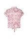 Pepe Jeans London Bluse mit geometrischem Print - weiß/pink (808)
