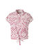 Pepe Jeans London Bluse mit geometrischem Print - weiß/pink (808)