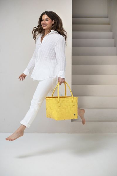 Handed by Recycled plastic shopper - Paris - yellow (112)