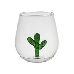 SEMA Design Verre avec cactus (38cl) - Colorea - vert (cactus)
