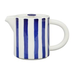 SEMA Design Teapot with filter - white/blue (Indigo)