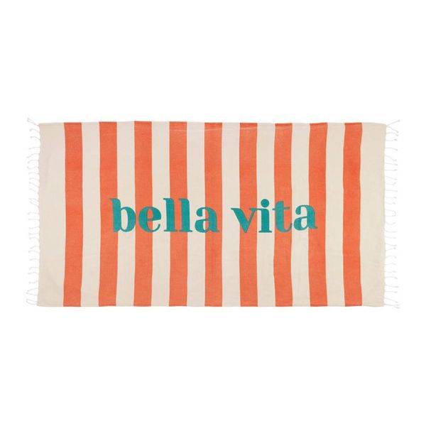 SEMA Design Serviette de plage - orange/beige (00)