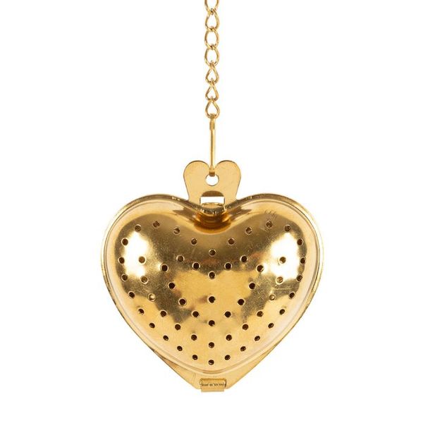 SEMA Design Infuseur thé avec chaîne - gold (coeur)