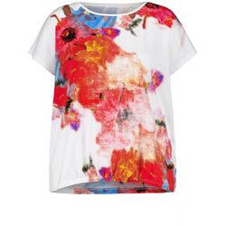 Samoon T-Shirt mit Blumenmuster - rot/grün (09602)