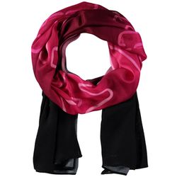 Samoon Scarf with printed lettering - pink (03322)