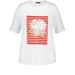Samoon T-shirt avec impression sur le devant - beige/blanc (09602)