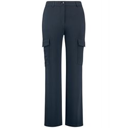 Samoon Pantalon avec poches plaquées - bleu (08100)
