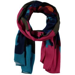 Samoon Soft scarf with bright print - blue (08822)