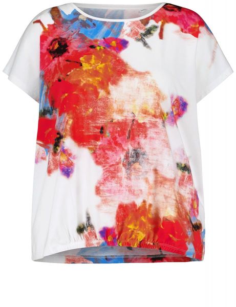 Samoon Floral pattern t-shirt - red/green (09602)