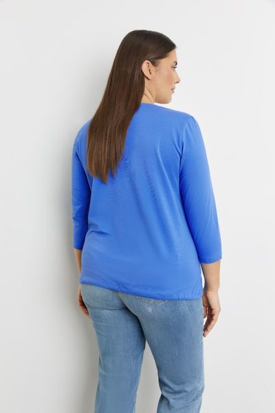 Samoon T-shirt 3/4 sleeve - blue (08822)
