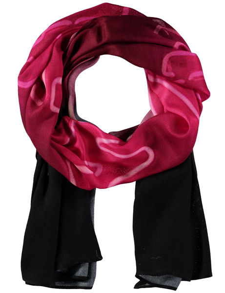 Samoon Scarf with printed lettering - pink (03322)