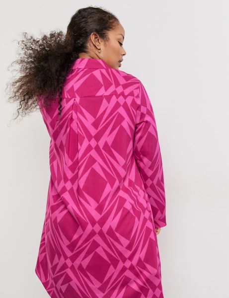 Samoon Kleid mit Allovermuster - pink (03322)