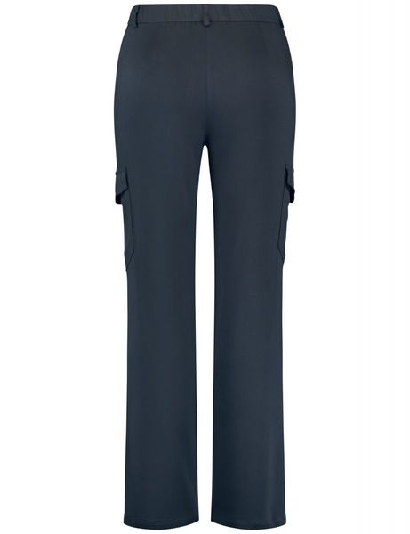 Samoon Pantalon avec poches plaquées - bleu (08100)