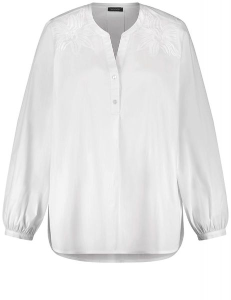 Samoon Tunique en coton avec broderie - blanc (09600)