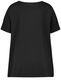 Samoon T-shirt with lace detail - black (01100)
