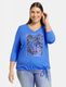 Samoon T-shirt 3/4 sleeve - blue (08822)