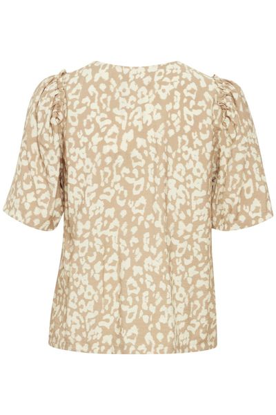 ICHI T-Shirt - Ihtamiko  - brun/beige (203044)