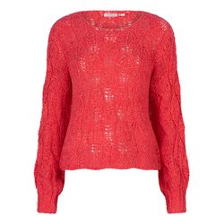 Esqualo Sweater with openwork details - red (Strawberry)