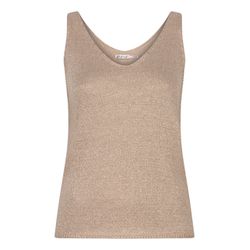 Esqualo Top with V-neck - brown (Gold)