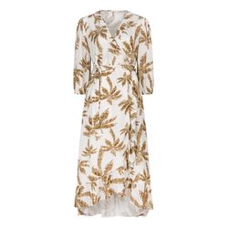 Esqualo Dress wrapover Paradise Palm - brown/beige (PRINT)