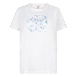 Esqualo T-shirt avec impression sur le devant - blanc/bleu (Offwh Blue)