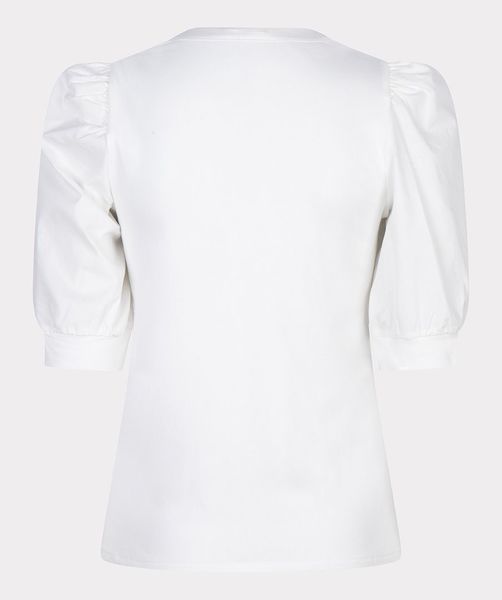 Esqualo Top with puffed sleeves  - white (Off White)
