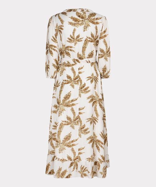 Esqualo Dress wrapover Palm - brown/beige (PRINT)