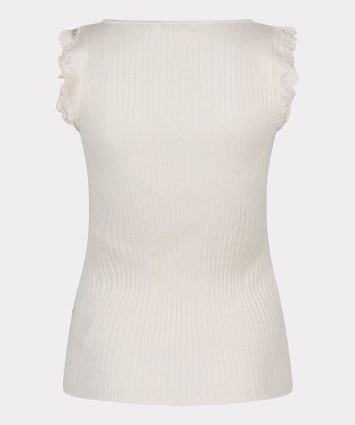 Esqualo Top with crochet lace - white (Ivory)