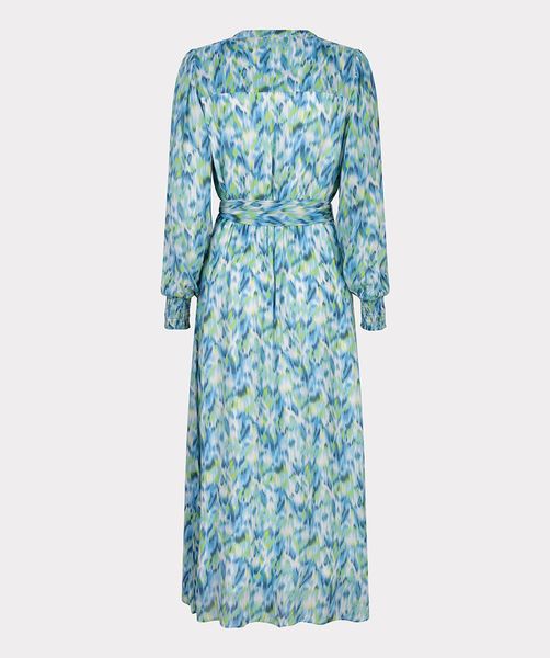 Esqualo Maxi-Kleid mit Allover-Muster - grün/blau (PRINT)