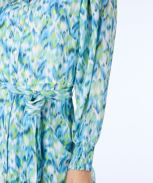 Esqualo Maxi dress with all-over pattern - green/blue (PRINT)