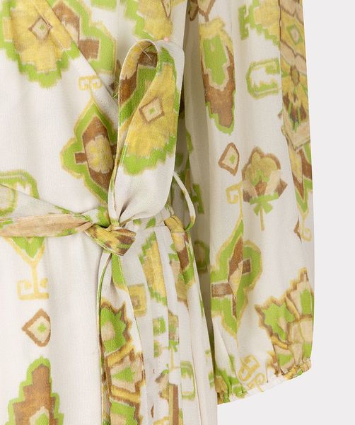 Esqualo Wrap dress - Paradise Dunes - white/green (PRINT)