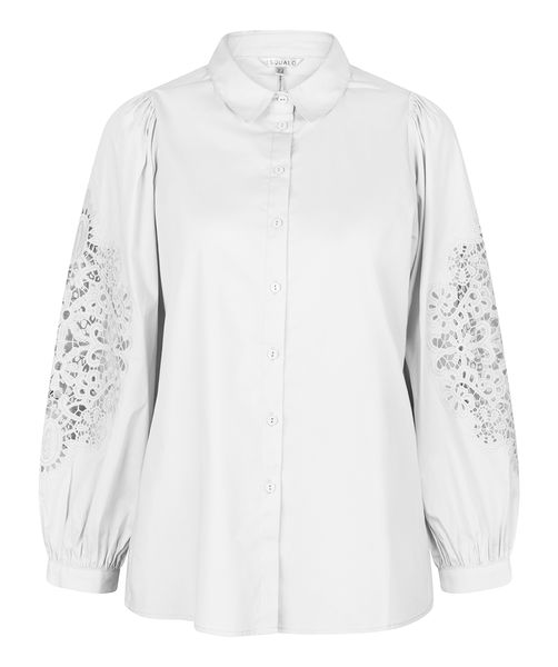 Esqualo Blouse with openwork embroidery - white (Off White)