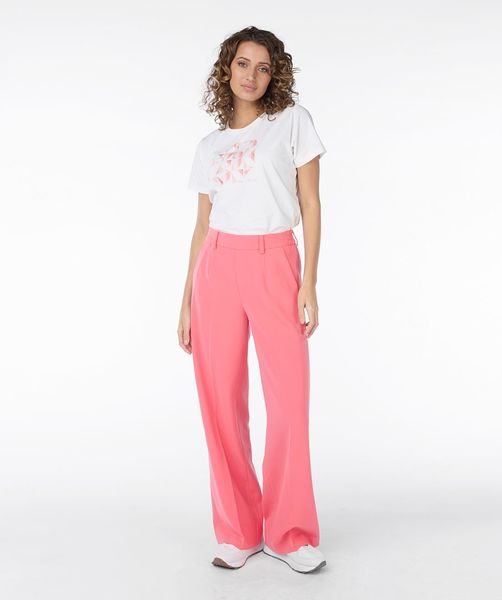 Esqualo T-shirt avec impression sur le devant - blanc/rose (Offwh Cantaloupe)