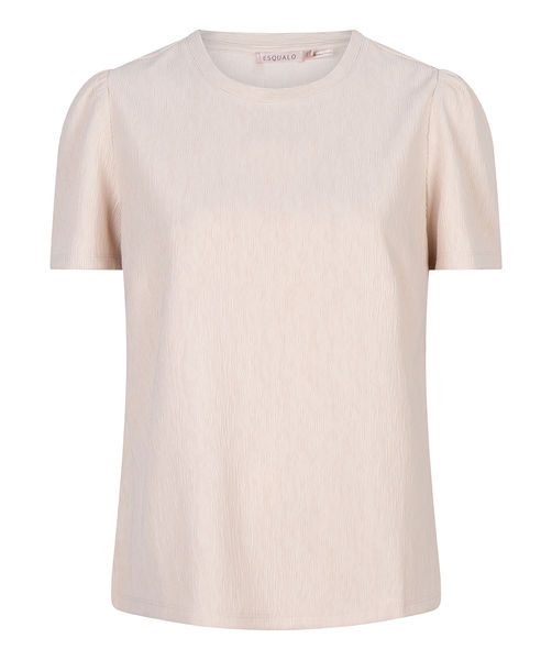 Esqualo T-Shirt mit Strukturmuster  - beige (Light Sand)