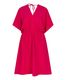 Esqualo Kleid mit V-Ausschnitt - pink (Magenta)