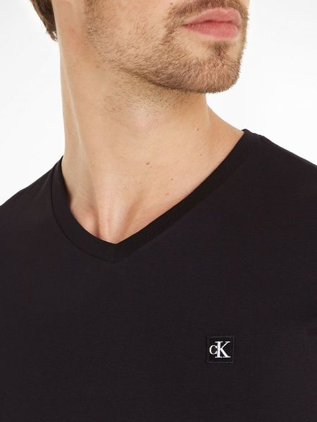Calvin Klein Jeans T-Shirt V-Ausschnitt - schwarz (BEH)