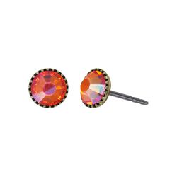 Konplott Stud earrings - Black Jack - red/orange (0040)