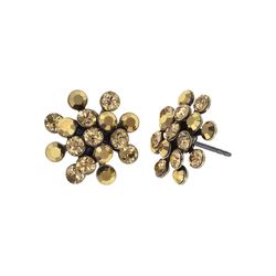 Konplott Stud earrings - Magic Fireball Mini - yellow/brown (0040)